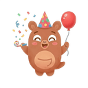 Roo party mascot